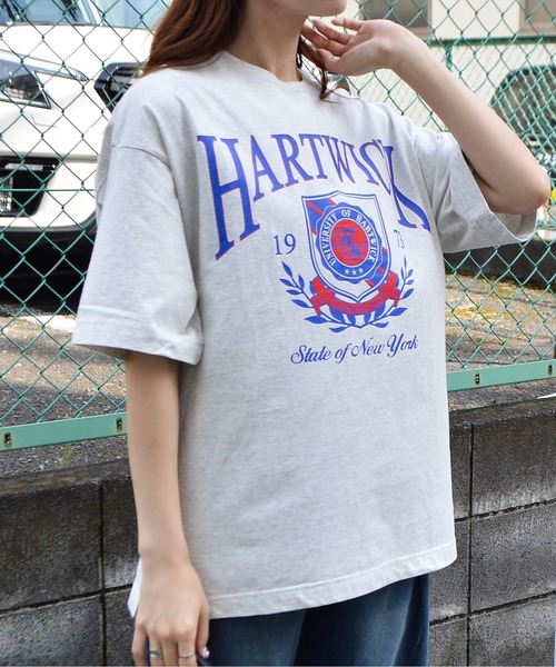 tシャツ 「spiritoso」HARTWICKカレッジロゴ ピグメントTシャツ レディース | spiritoso | 05