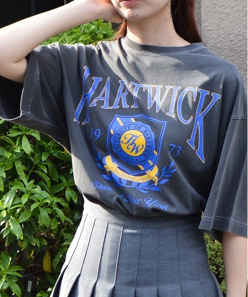 tシャツ 「spiritoso」HARTWICKカレッジロゴ ピグメントTシャツ レディース | spiritoso | 11