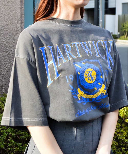 tシャツ 「spiritoso」HARTWICKカレッジロゴ ピグメントTシャツ レディース | spiritoso | 12