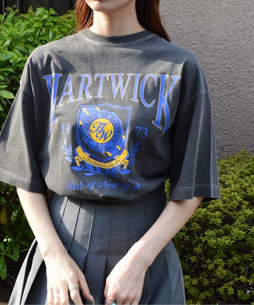 tシャツ 「spiritoso」HARTWICKカレッジロゴ ピグメントTシャツ レディース | spiritoso | 13