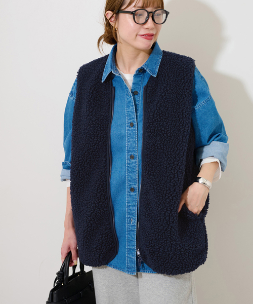 ベスト ジレ 「追加」「Champion/チャンピオン」*RELUME BOA FLEECE VEST：ベスト レディース Champion ベスト ジレ 「追加」「Champion/チャンピオン