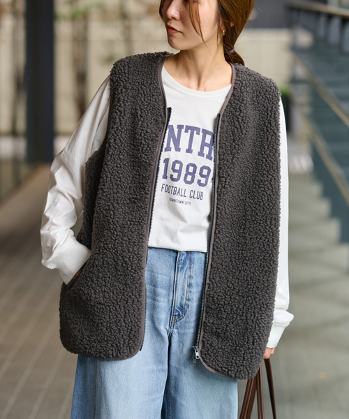 ベスト ジレ 「追加」「Champion/チャンピオン」*RELUME BOA FLEECE VEST：ベスト レディース