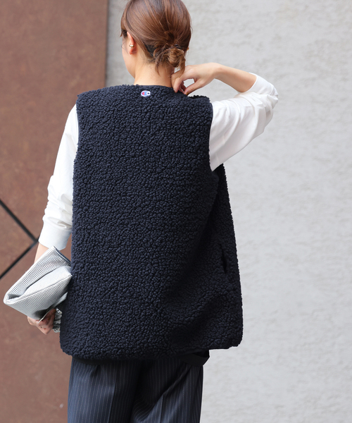 ベスト ジレ 「追加」「Champion/チャンピオン」*RELUME BOA FLEECE VEST：ベスト レディース Champion ベスト ジレ 「追加」「Champion/チャンピオン