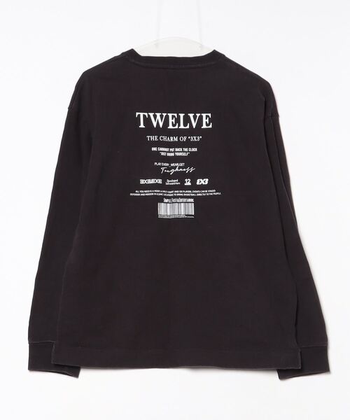 「INHERIT」 ワンポイント長袖Tシャツ M ブラック メンズ