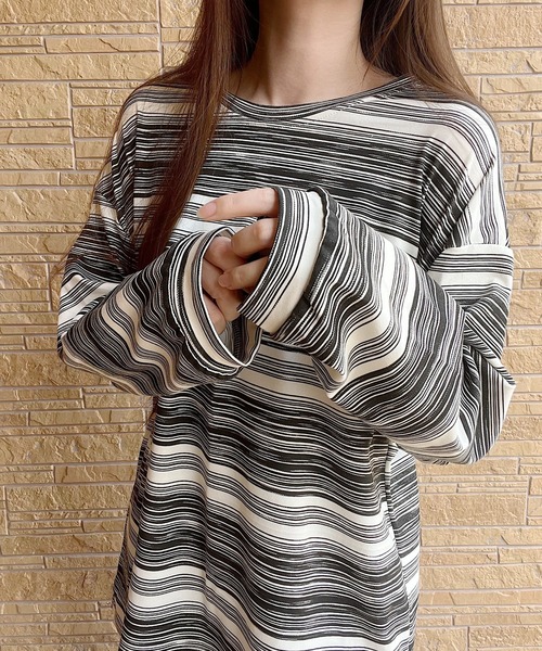 Nana tシャツ ボーダーロングTシャツ レディース : ZOZOTOWN Yahoo!店
