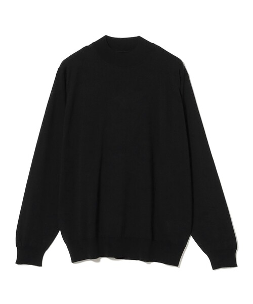 セーター ニット 「別注」JOHN SMEDLEY / ウールコットン 30ゲージ モックネックニット メンズの画像