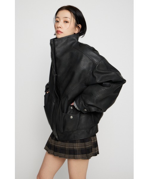 LAGUA GEM（ラグアジェム） ブルゾン アウター STAND NECK FAUX