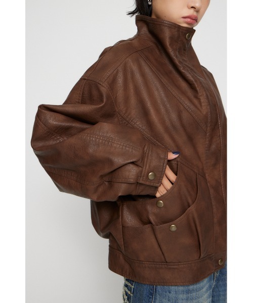 LAGUA GEM（ラグアジェム） ブルゾン アウター STAND NECK FAUX