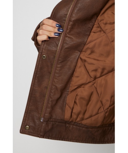 LAGUA GEM（ラグアジェム） ブルゾン アウター STAND NECK FAUX