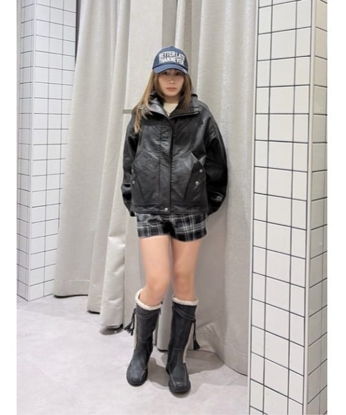 LAGUA GEM（ラグアジェム） ブルゾン アウター STAND NECK FAUX