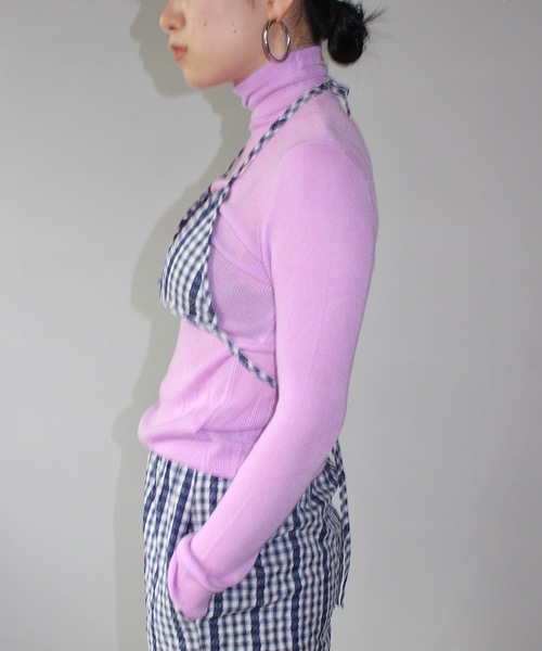 「SANSeLF」 タートルネックニット FREE ブラウン レディース_画像5