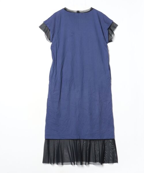 「MARECHAL TERRE」 半袖ワンピース MEDIUM ネイビー レディース_画像2