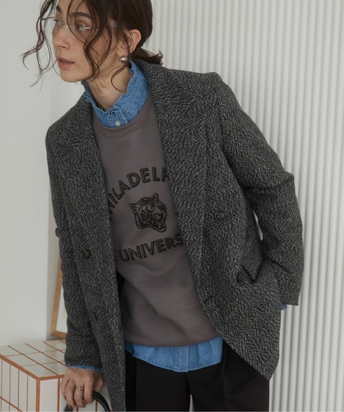 ANGIE ジャケット テーラードジャケット 「S/Mサイズ展開」ツイード