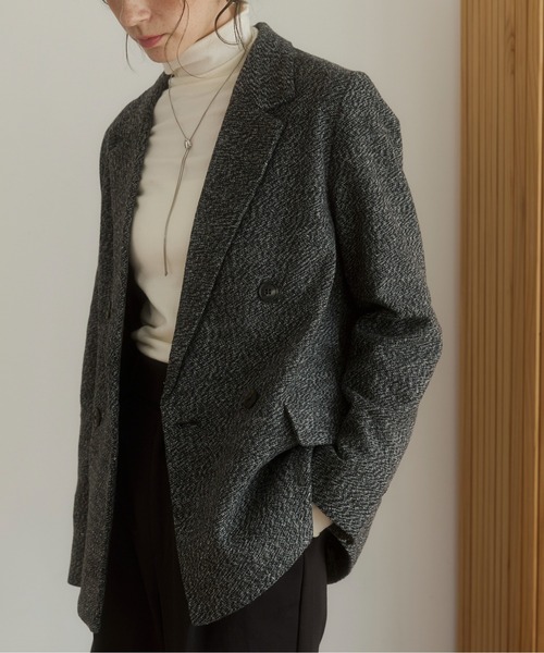 ANGIE ジャケット テーラードジャケット 「S/Mサイズ展開」ツイード
