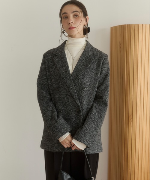 ANGIE ジャケット テーラードジャケット 「S/Mサイズ展開」ツイード