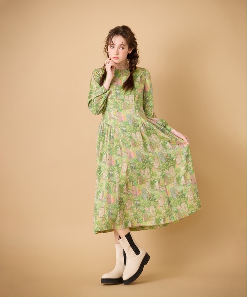 極美品 現行 Jolly Poupee シークレットガーデン ワンピース　4L Jolly Poupee ワンピース 「22fabric」シークレットガーデン