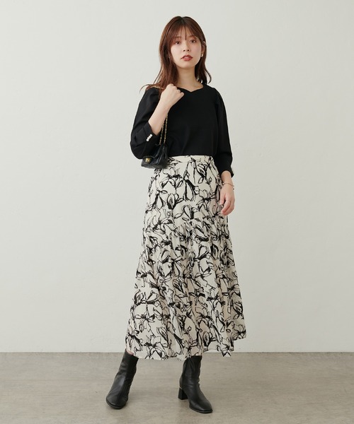 「natural couture」 フレアスカート FREE アイボリー レディース_画像5