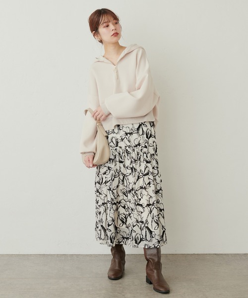 「natural couture」 フレアスカート FREE アイボリー レディース_画像9