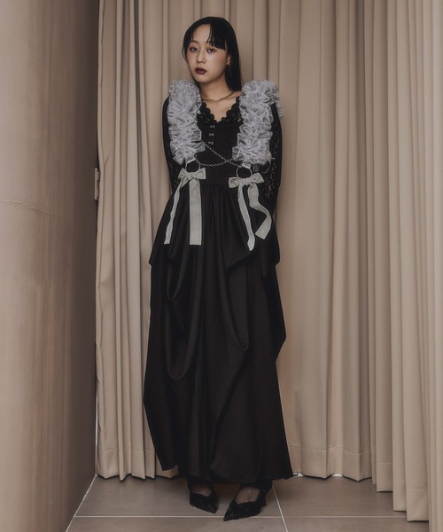 Ezick ワンピース random tuck volume dress タックボリュームキャミ