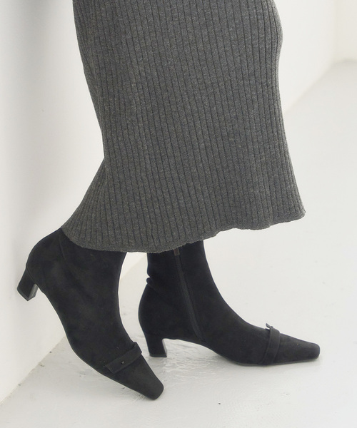 LE TALON（ル タロン） ブーツ 4.5cm2WAYリボンショートブーツ