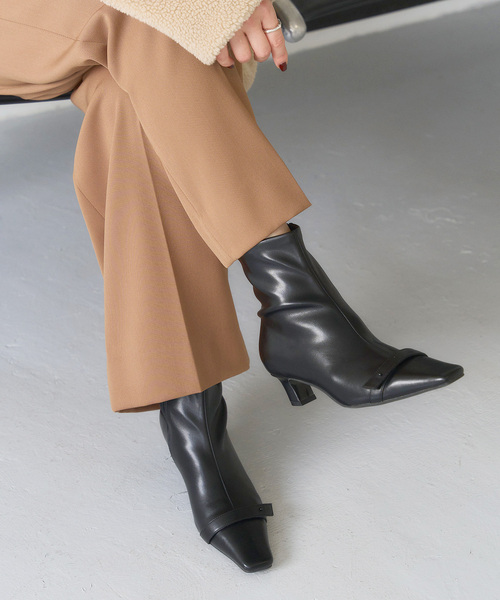 LE TALON（ル タロン） ブーツ 4.5cm2WAYリボンショートブーツ