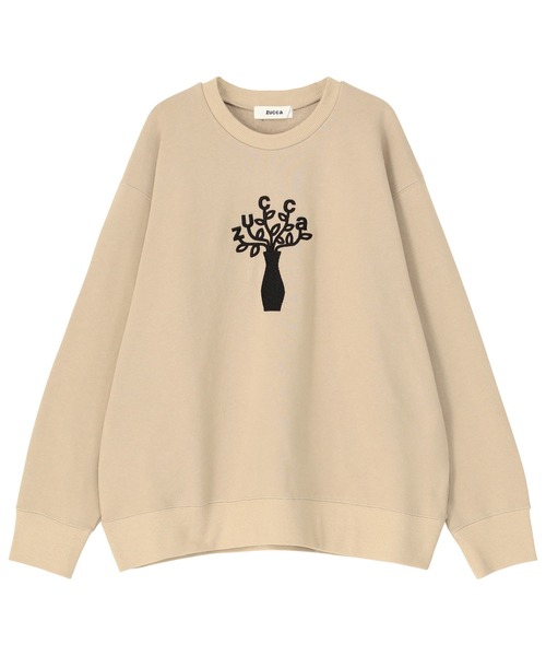ZUCCa（ズッカ） トレーナー スウェット フラワー刺繍スウェット