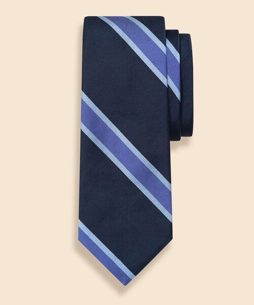 ꧁極美品꧂ ブルックスブラザーズ ネクタイ ストライプ イエロー ホワイト 光沢 BROOKS BROTHERS（ブルックスブラザーズ） ネクタイ シルクタイ