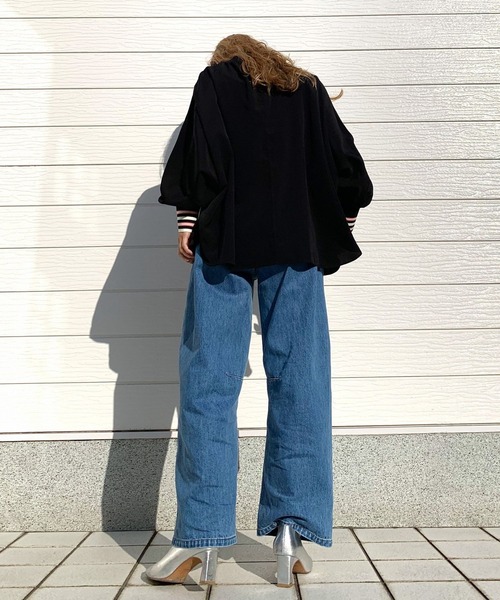 「Q」 ドルマンスリーブブラウス MEDIUM オリーブ レディース_画像8