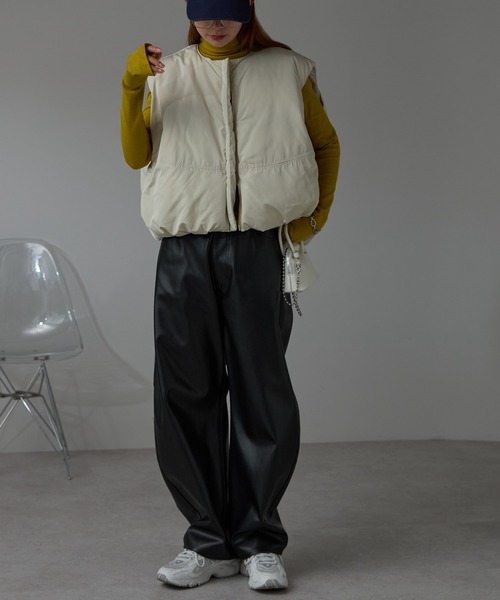 r. ダウンベスト ベスト ファイバーダウン ショートベスト レディース