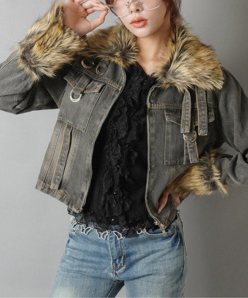 SPINNS（スピンズ） デニムジャケット gジャン ファーで差がつく！平成