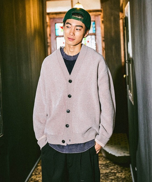 niko and…（ニコアンド） カーディガン モールニットVネック