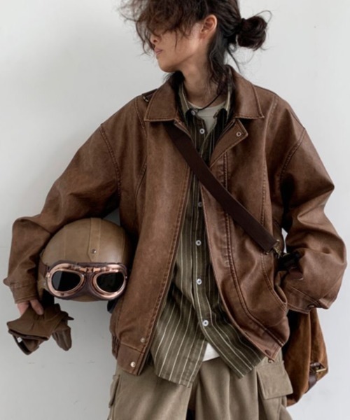 「FreeZone」 「JIECHAOFANG」ブルゾン F ブラウン メンズ_画像2