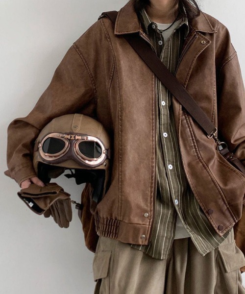 「FreeZone」 「JIECHAOFANG」ブルゾン F ブラウン メンズ_画像6
