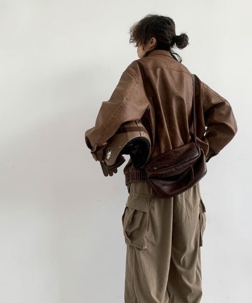 「FreeZone」 「JIECHAOFANG」ブルゾン F ブラウン メンズ_画像7