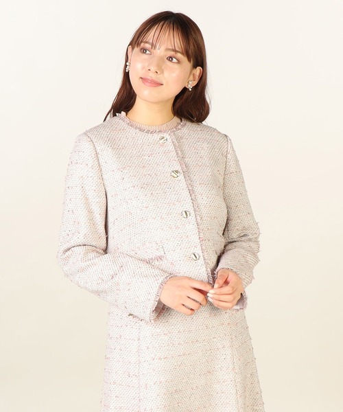 LAISSE PASSE（レッセパッセ） ノーカラージャケット 36 ピンク