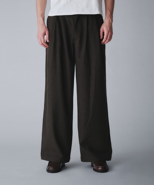 Regen Glanz スラックス 2tuck wide straight slacks/ツータックワイド