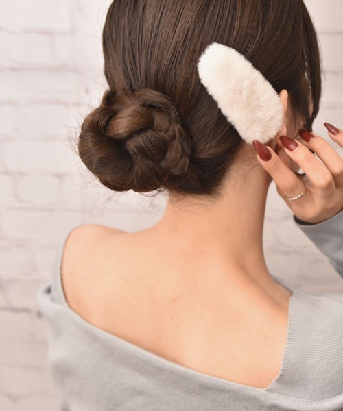 TONE SELECT GOODS ヘアピン 「float」ふわふわ ファー シンプル