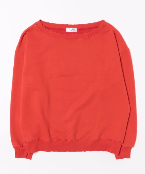トレーナー スウェット a.p.o.v. オフショルダーダメージスウェット 