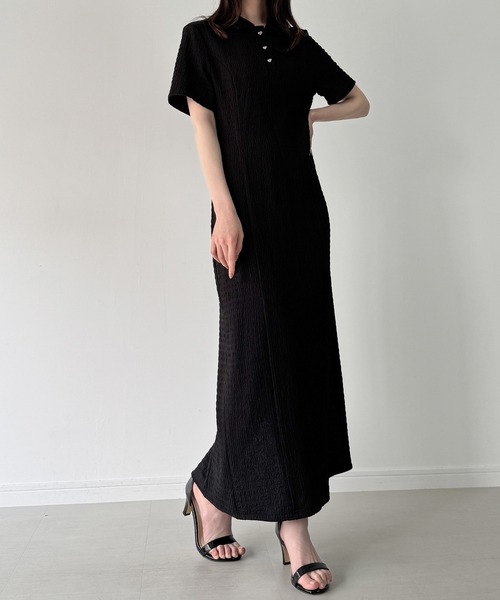 「JUNOAH」 半袖ワンピース SMALL ブラック レディース_画像5