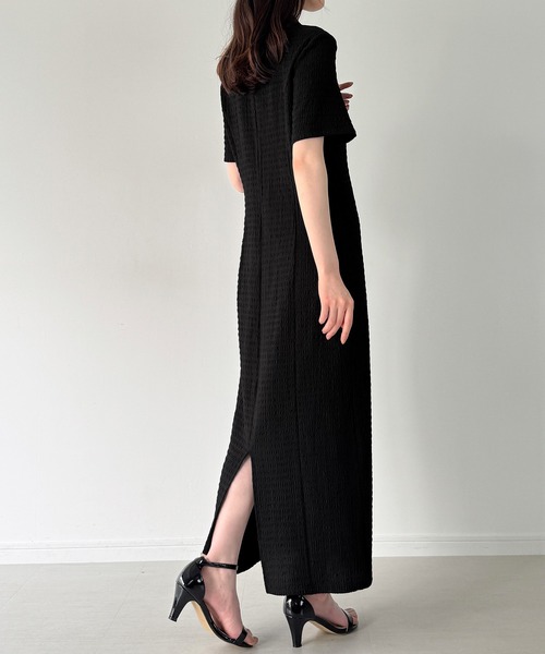 「JUNOAH」 半袖ワンピース SMALL ブラック レディース_画像6