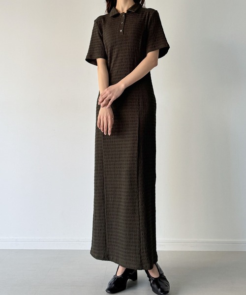 「JUNOAH」 半袖ワンピース SMALL ブラック レディース_画像7