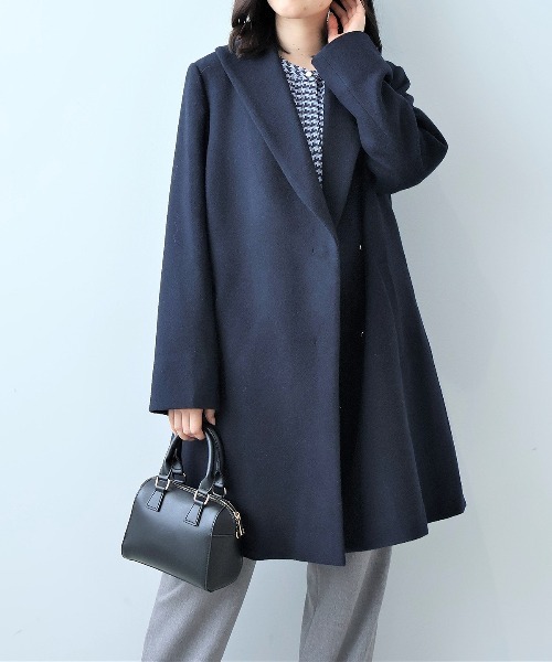 新品　エムビーミントブリーズ ウール カラー コート 大きいサイズ　LL MB mint breeze（エムビーミントブリーズ） コート アウター 「L〜5L