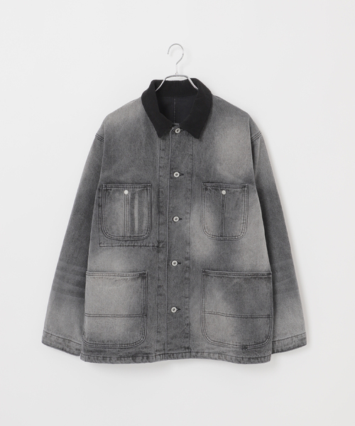 B.C STOCK（ベーセーストック） カバーオール 14oz フェード加工デニム