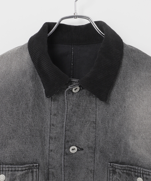 B.C STOCK（ベーセーストック） カバーオール 14oz フェード加工デニム