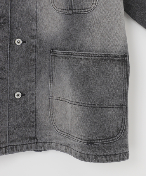B.C STOCK（ベーセーストック） カバーオール 14oz フェード加工デニム