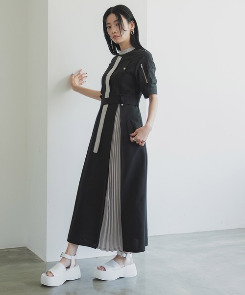 UNITED TOKYO（ユナイテッドトウキョウ） 半袖ワンピース 1 ベージュ