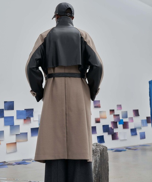 「HARE」 トレンチコート SMALL ブラック メンズ_画像6