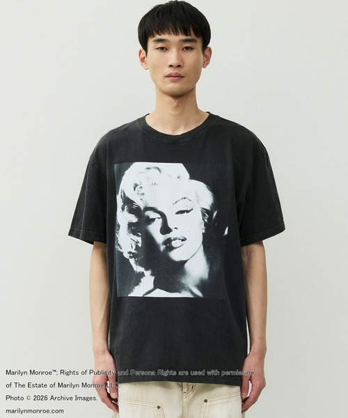 JOHNBULL　マリリンモンロー　フォトTシャツ　ブラック　ジョンブル Johnbull（ジョンブル） tシャツ アーティストTシャツ（Marilyn Monroe