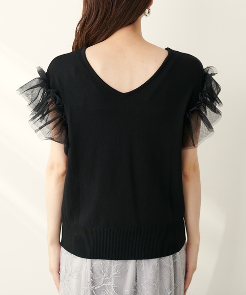 「natural couture」 ノースリーブニット FREE ブラック レディース_画像4