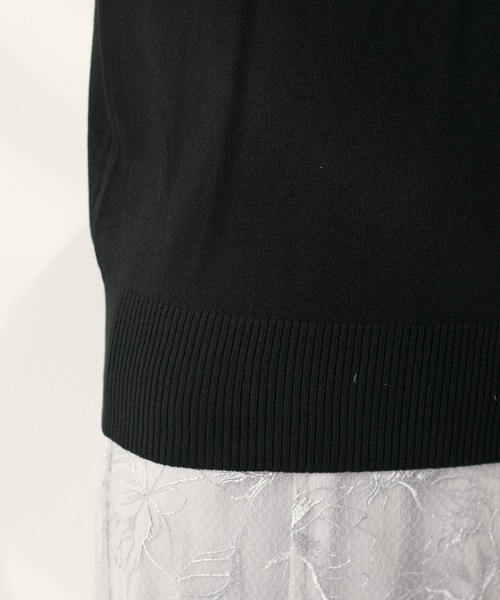 「natural couture」 ノースリーブニット FREE ブラック レディース_画像8